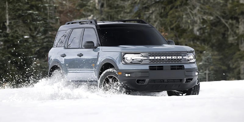 2023 Ford Bronco Sport driving on snow