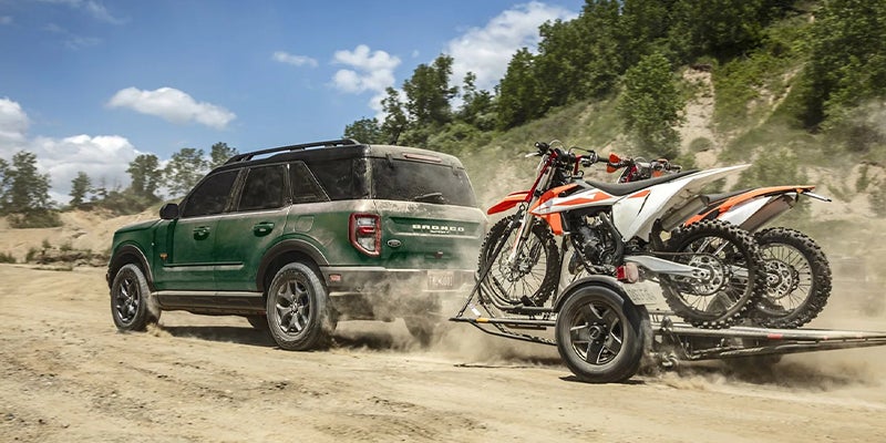 2023 Ford Bronco Sport hauling dirt bikes