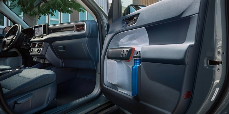 Opened door of a vehicle